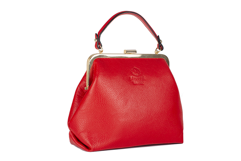 Caserta by Moretti Milano made in Italy luxury fashion leather bag red color 14540